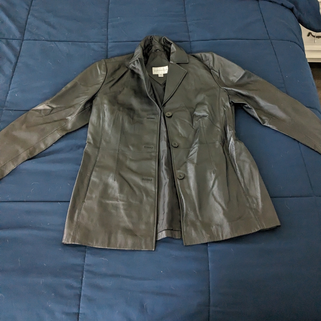 Button Up Leather Jacket